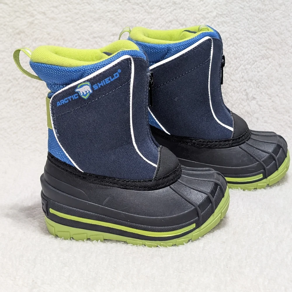 Arctic Shield Boys Waterproof Insulated Blue Green Snow Boots Little Boys Size 6